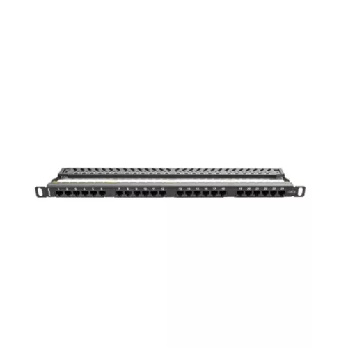 Lanberg Patch panel 24 port 0.5U 19" CAT.6 fekete
