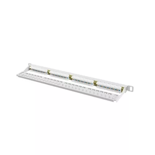 Lanberg Patch panel 24 port 0.5U 19" CAT.6 szürke