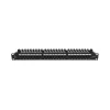 Lanberg Patch panel 24 port 1U 19" CAT.6 UTP, tehermentesítővel, fekete
