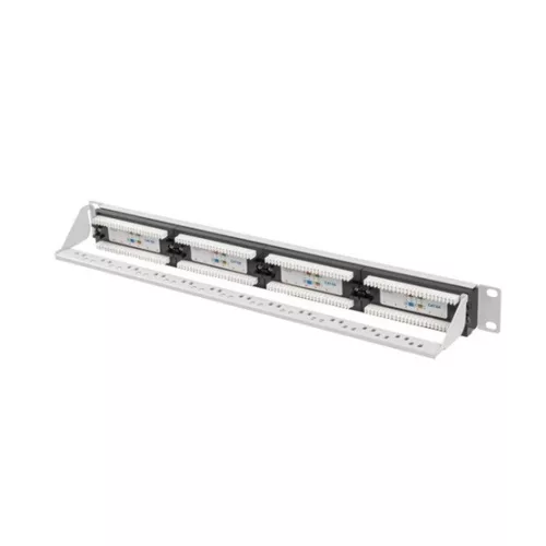 Lanberg Patch panel 24 port 1U 19" CAT.6a UTP, szürke