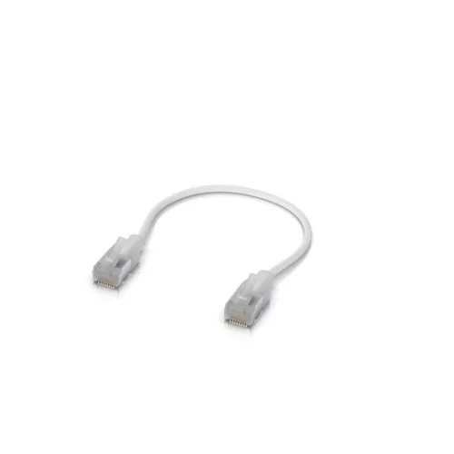Ubiquiti UniFi Premium Braided Patch kábel 0,3m, S/FTP, Cat.6A, fehér