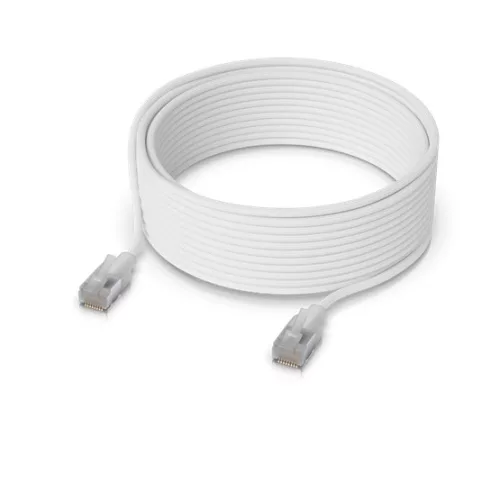 Ubiquiti UniFi Premium Braided Patch kábel 12m, S/FTP, Cat.6A, fehér