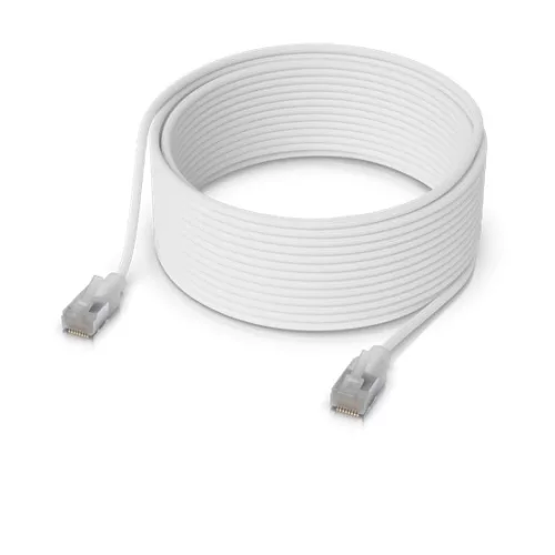 Ubiquiti UniFi Premium Braided Patch kábel 15m, S/FTP, Cat.6A, fehér