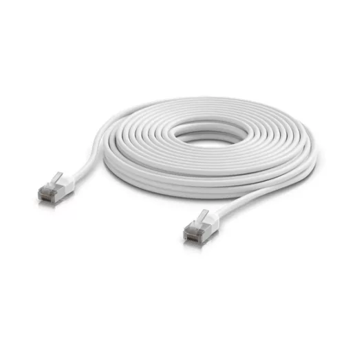 Ubiquiti UniFi Patch kábel, kültéri, 12m, Cat.6A S/FTP, fehér