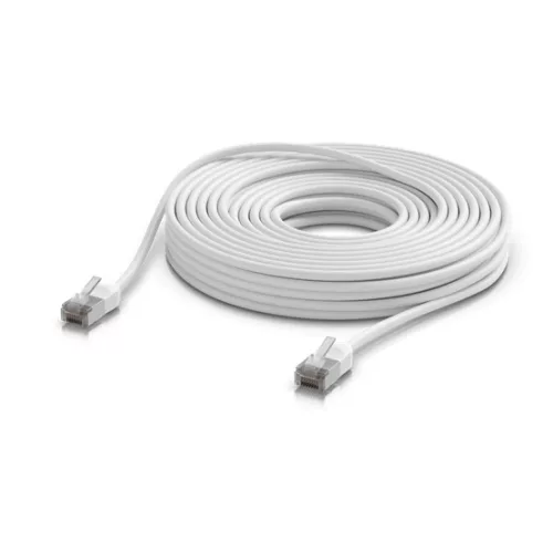 Ubiquiti UniFi Patch kábel, kültéri, 15m, Cat.6A S/FTP, fehér