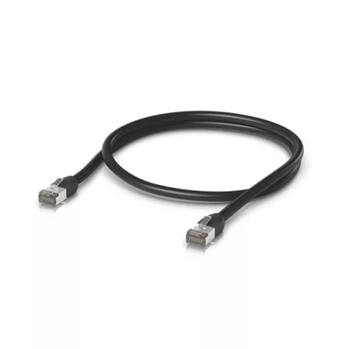 Ubiquiti UniFi patch kábel, kültéri, 1m, Cat.5e, árnyékolt, fekete