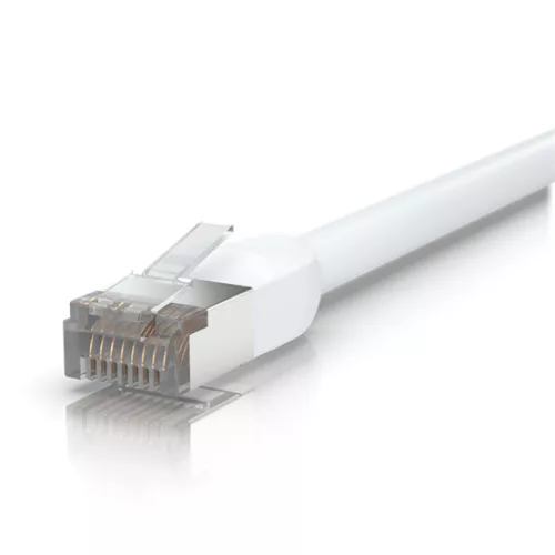 Ubiquiti UniFi patch kábel, kültéri, 1m, Cat.5e, árnyékolt, fehér