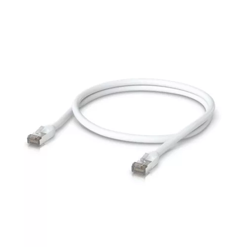 Ubiquiti UniFi patch kábel, kültéri, 1m, Cat.5e, árnyékolt, fehér