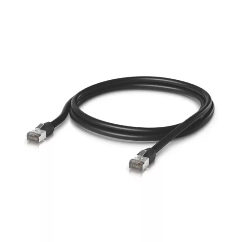Ubiquiti UniFi patch kábel, kültéri, 2m, Cat.5e, árnyékolt, fekete