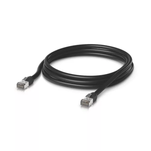 Ubiquiti UniFi patch kábel, kültéri, 3m, Cat.5e, árnyékolt, fekete