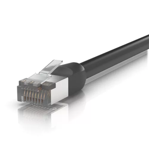 Ubiquiti UniFi patch kábel, kültéri, 8m, Cat.5e, árnyékolt, fekete