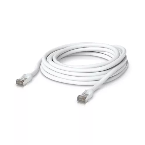 Ubiquiti UniFi patch kábel, kültéri, 8m, Cat.5e, árnyékolt, fehér
