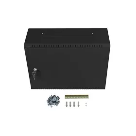   Lanberg rack szekrény 19" fali 4U+3U/540x200 alacsony profil, fekete