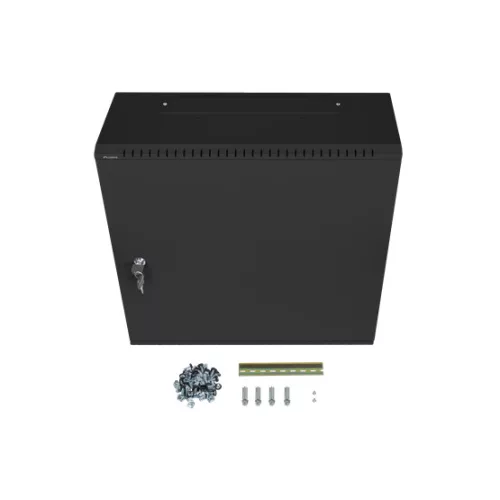 Lanberg 19" fali rack szekrény 6U+3U/540X200, alacsony profilú, összeszerelt, fekete