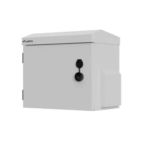   Lanberg 10" 3U kültéri rack szekrény, 300×200×300, falra/oszlopra szerelhető, IP55, szürke, összeszerelt
