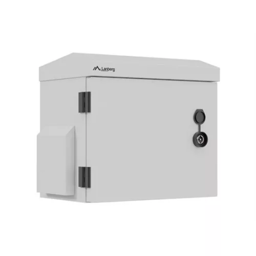 Lanberg 10" 3U kültéri rack szekrény, 300×200×300, falra/oszlopra szerelhető, IP55, szürke, összeszerelt