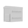 Lanberg 10" 3U kültéri rack szekrény, 300×200×300, falra/oszlopra szerelhető, IP55, szürke, összeszerelt