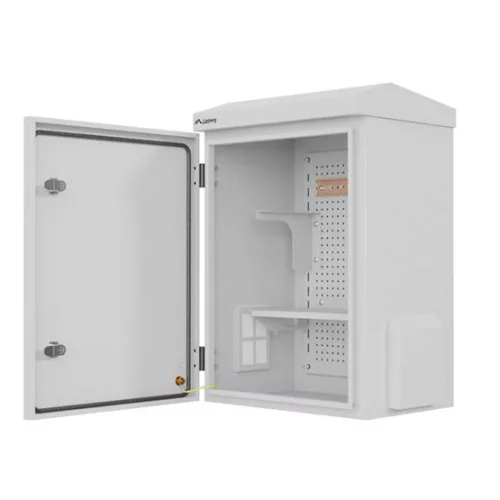 Lanberg 10" 3U kültéri rack szekrény, 340X250X500, falra/oszlopra szerelhető, IP55, szürke, összeszerelt