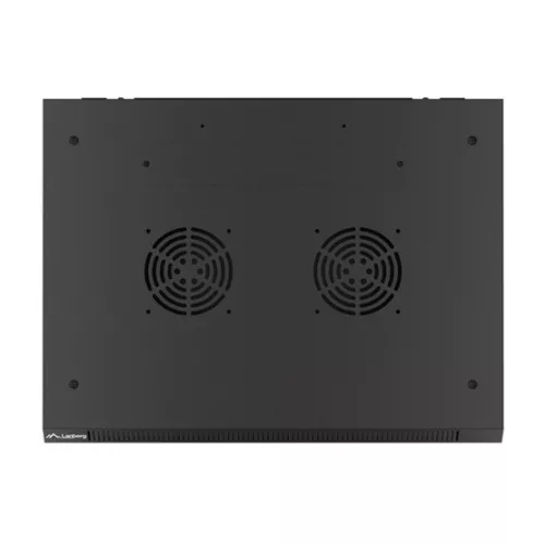 Lanberg 19" fali rack szekrény 4U/600X450 üvegajtó, lapraszerelt, fekete V2