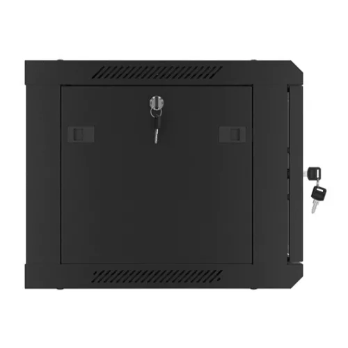 Lanberg 19" fali rack szekrény 6U/600X450 perforált ajtó, lapraszerelt, fekete