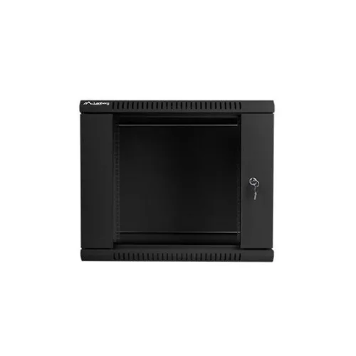 Lanberg 19" fali rack szekrény 9U/600X450 lapraszerelt, fekete V2