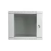 Lanberg 19" fali rack szekrény 9U/600X450 üvegajtó, lapraszerelt, szürke V2