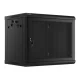 Lanberg 19" fali rack szekrény 9U/600X450 perforált ajtó, lapraszerelt, fekete