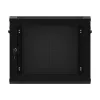 Lanberg 19" fali rack szekrény 9U/600X450 perforált ajtó, lapraszerelt, fekete