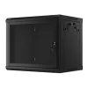 Lanberg 19" fali rack szekrény 9U/600X450 perforált ajtó, lapraszerelt, fekete