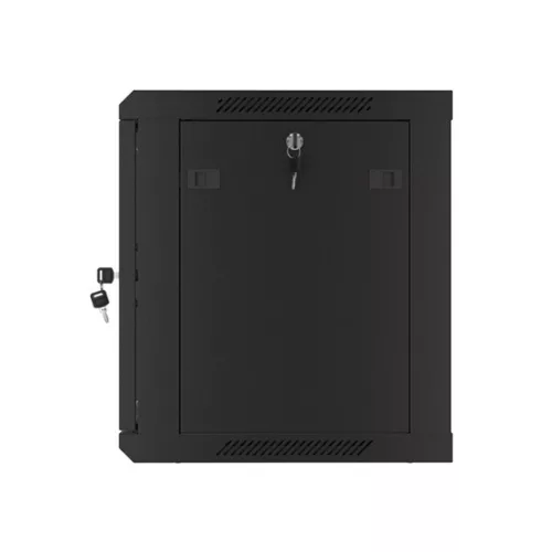 Lanberg 19" fali rack szekrény 9U/600X450 perforált ajtó, lapraszerelt, fekete