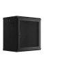 Lanberg 19" fali rack szekrény 12U/600X450 perforált ajtó, lapraszerelt, fekete