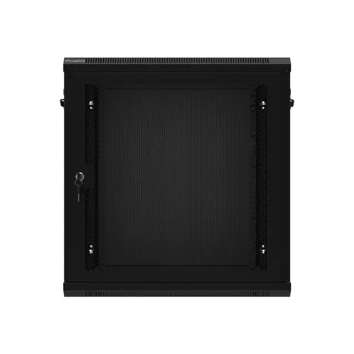 Lanberg 19" fali rack szekrény 12U/600X450 perforált ajtó, lapraszerelt, fekete