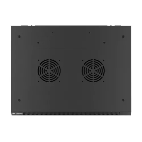 Lanberg 19" fali rack szekrény 12U/600X450 perforált ajtó, lapraszerelt, fekete