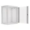 Lanberg 19" fali rack szekrény 15U/600X450 üvegajtó, lapraszerelt, szürke V2