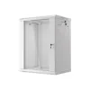 Lanberg 19" fali rack szekrény 15U/600X450 üvegajtó, lapraszerelt, szürke V2