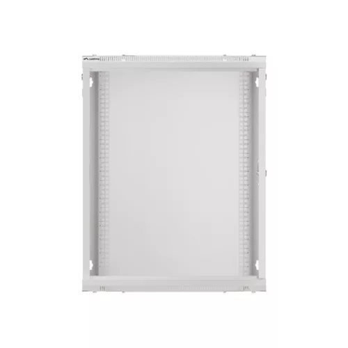 Lanberg 19" fali rack szekrény 15U/600X450 üvegajtó, lapraszerelt, szürke V2
