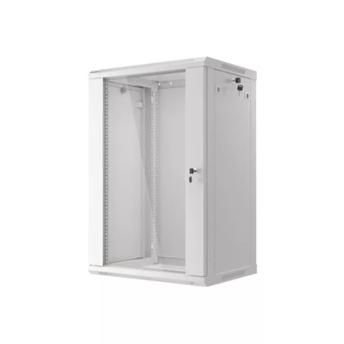 Lanberg 19" fali rack szekrény 18U/600X450 lapraszerelt, szürke V2