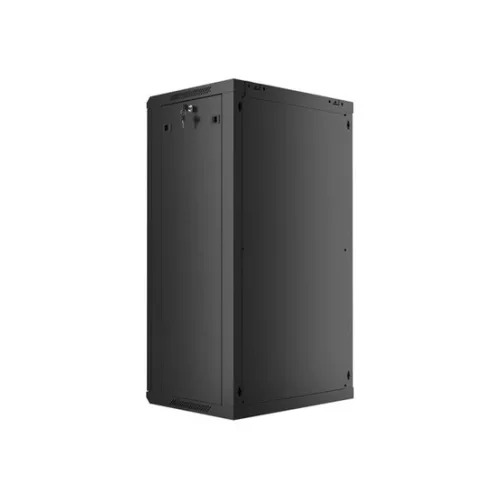 Lanberg 19" fali rack szekrény 22U/600X450 üvegajtó, lapraszerelt, fekete V2