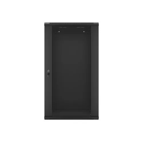 Lanberg 19" fali rack szekrény 22U/600X450 üvegajtó, lapraszerelt, fekete V2