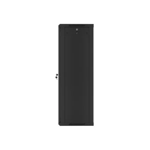 Lanberg 19" fali rack szekrény 27U/600X450 üvegajtó, lapraszerelt, fekete V2