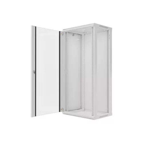 Lanberg 19" fali rack szekrény 27U/600X450 lapraszerelt, szürke V2