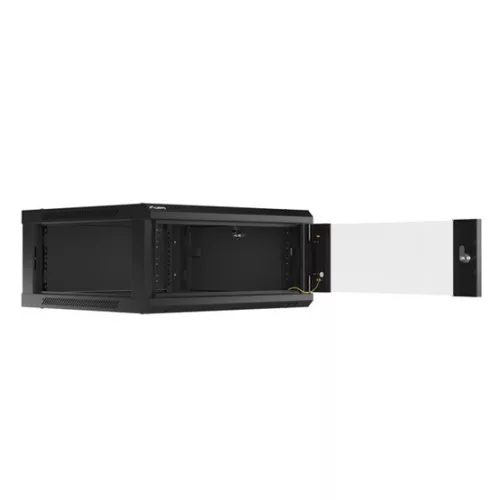 Lanberg 19" fali rack szekrény 4U/600X600 lapraszerelt, fekete V2