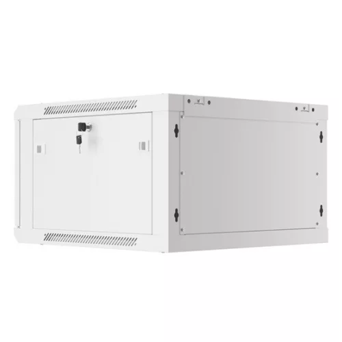Lanberg 19" fali rack szekrény 6U/600X600 üvegajtó, lapraszerelt, szürke V2