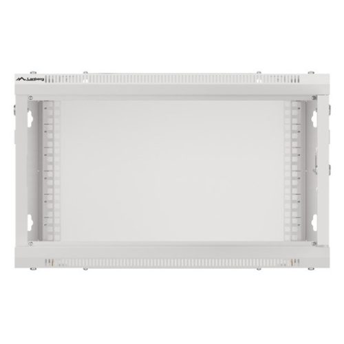 Lanberg 19" fali rack szekrény 6U/600X600 üvegajtó, lapraszerelt, szürke V2