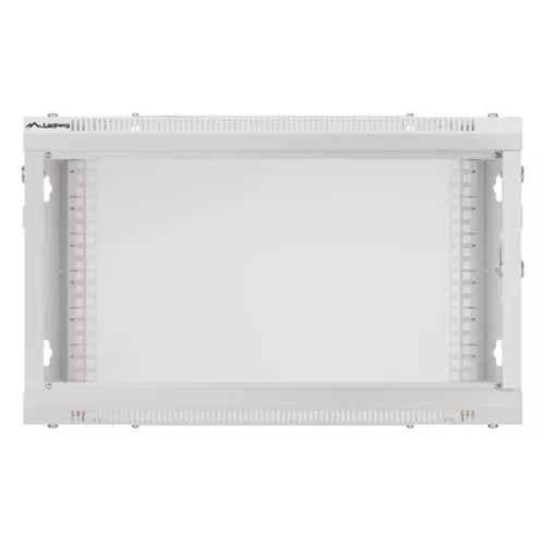 Lanberg 19" fali rack szekrény 6U/600X600 üvegajtó, lapraszerelt, szürke V2