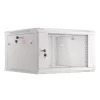Lanberg 19" fali rack szekrény 6U/600X600 üvegajtó, lapraszerelt, szürke V2