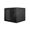 Lanberg 19" fali rack szekrény 9U/600X600 lapraszerelt, fekete V2