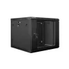 Lanberg 19" fali rack szekrény 9U/600X600 lapraszerelt, fekete V2