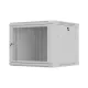Lanberg 19" fali rack szekrény 9U/600X600 perforált ajtó, lapraszerelt, szürke