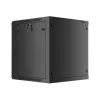 Lanberg 19" fali rack szekrény 12U/600X600 üvegajtó, lapraszerelt, fekete V2